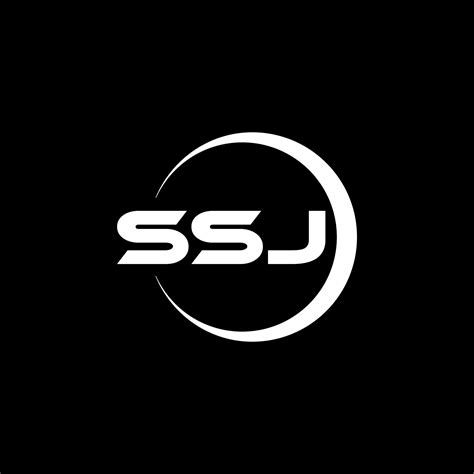 Diseño Del Logotipo De La Letra Ssj Con Fondo Negro En Illustrator Logotipo Vectorial Diseños