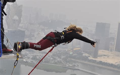 Maybe jumping from some of the world's tallest towers or bridges is the solution. Macau Tower- The World's Highest Bungee Jump - Jess Travels