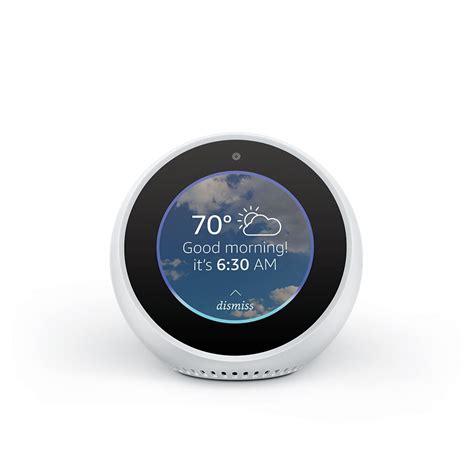 Amazon Echo Spot Smart Alarm Clock With Alexa White