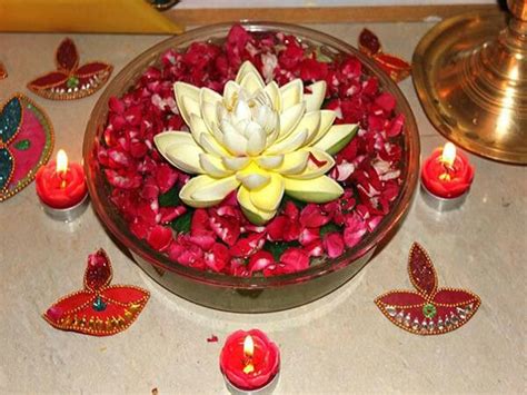 Lotus Flower Centerpiece Diwali Decorations Diwali Diwali