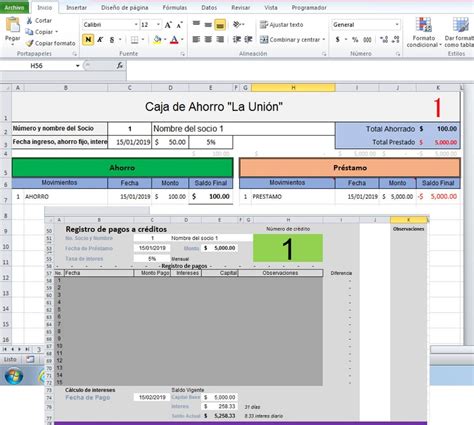 Sistema En Excel Para Administrar Caja De Ahorro Y Pr Stamo Mercado Libre