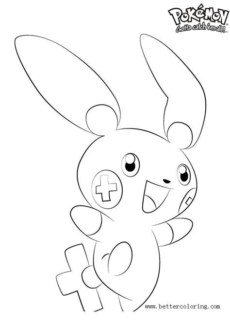 Coloring pages, videos for kids, reading & learning, kids crafts and activities, daily kids news, free online games, drawing for kids Pokemon Coloring Pages Plusle - Free Printable Coloring Pages