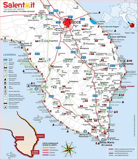 Mappa della puglia dettagliata con stemmi delle regioni e degli stati vicini. Cartina Puglia Località Mare | Tomveelers