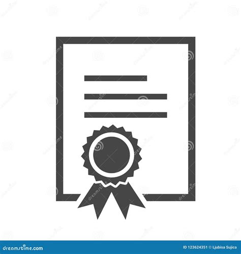 Diploma Sign Icon Certificate Diploma Color Symbol Stock Vector