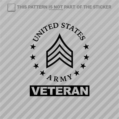 2x E 5 Sergeant Veteran Us Army Rank Sticker Self Adhesive Vinyl Sgt