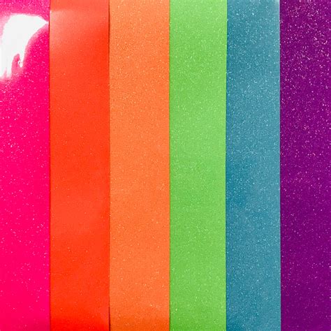 Neon Siser Glitter Heat Transfer Vinyl Htv Bundle