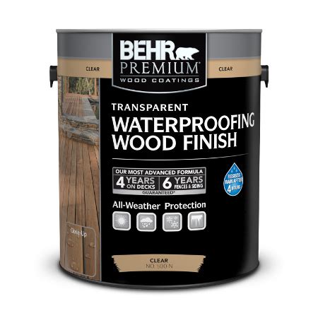 Can of transparent waterproofing wood finish | Wood finish ...