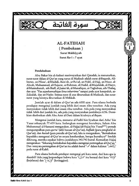 Sangat bermanfaat untuk membantu istri yang. Tafsir Ibnu Katsir Surat Al Fatihah dan Al Baqarah.pdf
