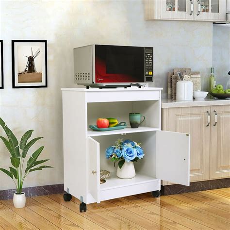 Veryke Kitchen Cabinet Wooden Kitchen Carts And Islands Rolling