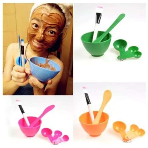 Jual MANGKUK MASKER SET 6 IN 1 SENDOK KUAS MANGKOK MASK BOWL MAKE UP