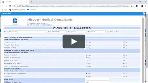 Eclinicalworks Opiod Risk Assessment Smart Forms On Vimeo