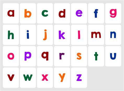 Printable Lower Case Alphabet