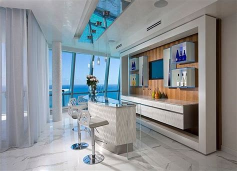 Sumptuous Jade Ocean Penthouse In Sunny Isles Beach Florida Home Bar