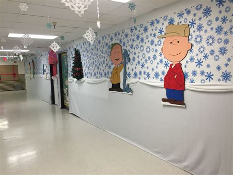 Snoopy Peanuts School Hallway Winter Decorations Winter Decor School