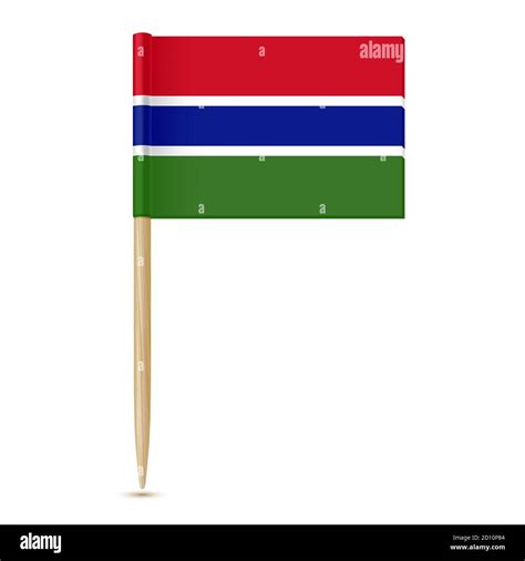 Flag Of Gambia Flag Toothpick 10eps Stock Vector Image And Art Alamy