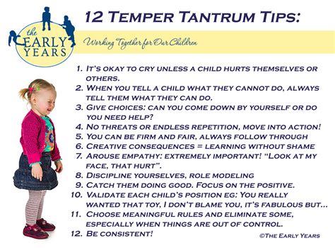 12 Temper Tantrum Tips The Early Years