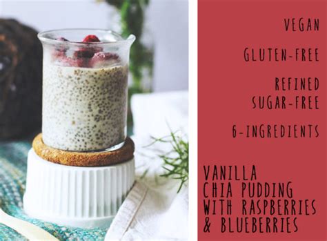 Festive Friday Vanilla Chia Pudding With Raspberries And Blueberries