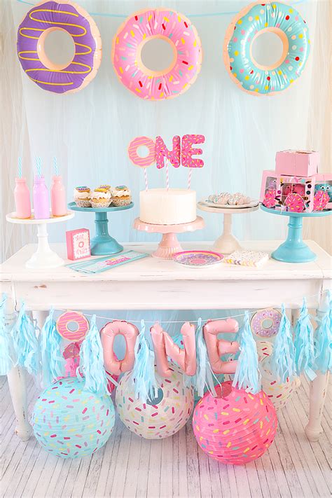 donut themed first birthday party idea