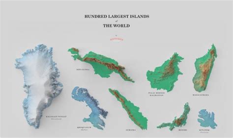Map The Worlds 100 Largest Islands The Sounding Line