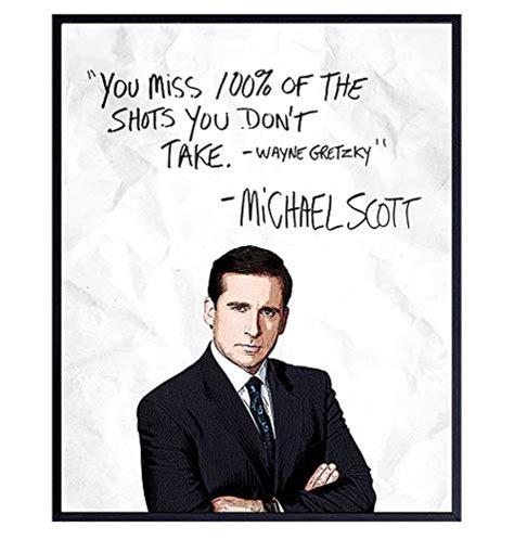 #michael scott quote #the office #michael scott #wayne gretzky #hockey #wuote #quote. Michael Scott, Wayne Gretzky Quote From The Office - 8x10 ...