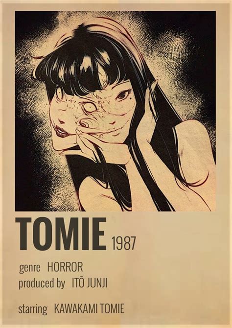 Horror Anime Junji Ito Posters Tomie Retro Kraft Paper Sticker Diy