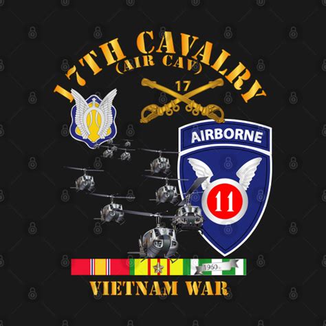 17th Cavalry Air Cav 11th Airborne Division W Svc Veteran T