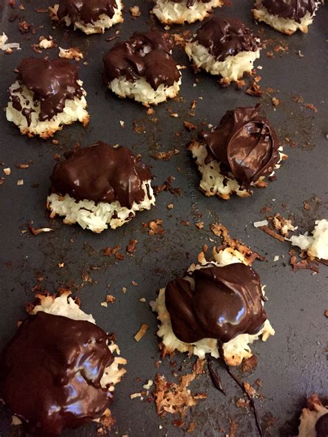 chocolate dipped coconut macaroons long distance baking