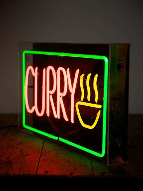 Neon Curry Shop Sign Drew Pritchard Ltd