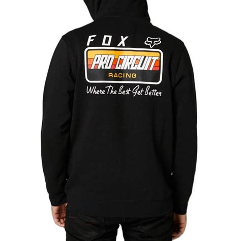 fox pro circuit zip hoodie black