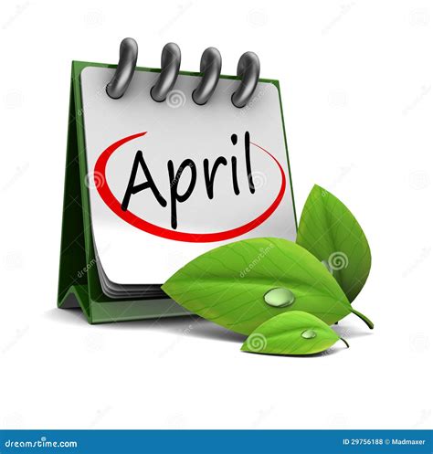 April Calendar Royalty Free Stock Photos Image 29756188