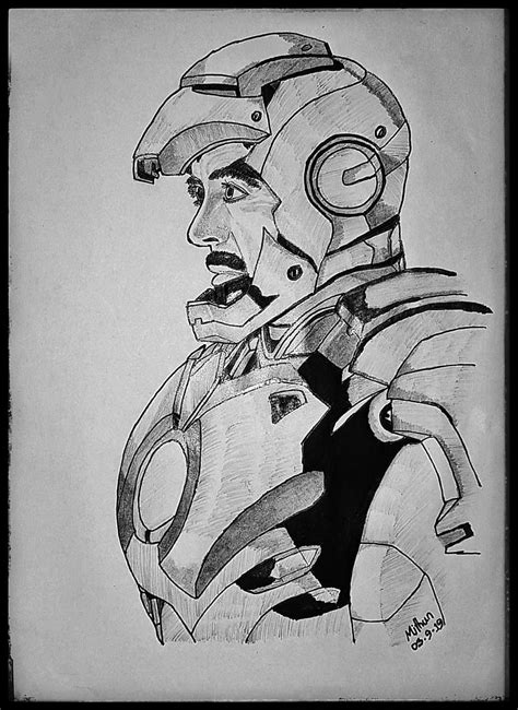 1920x1080px 1080p Free Download Iron Man Sketch Art Drawing Iron