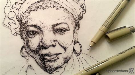Pen And Ink Drawing Tutorials Stipple Portrait Drawing Of Maya