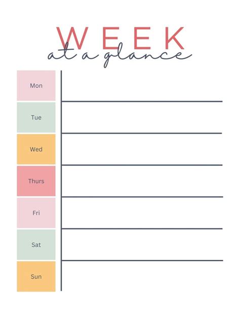 Free And Customizable Weekly Schedule Templates
