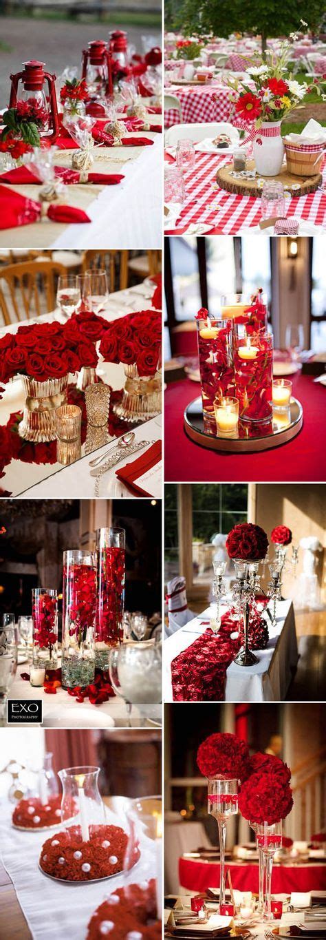 Gorgeous Wedding Centerpieces Ideas For Red And White Weddings Visit
