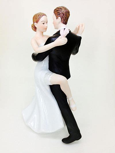Super Sexy Dancing Wedding Bride And Groom Cake Topper Figurine