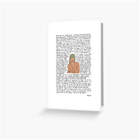 Frank Ocean Coming Out Letter Greeting Card For Sale By Yoyotwinkles