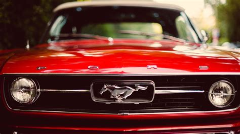Muscle Cars Ford Mustang Red Car Wallpapers Hd