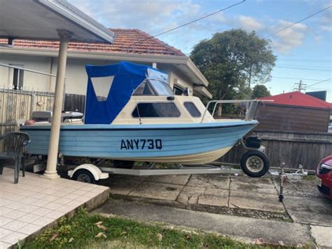 Fibreglass Half Cabin Year Rego Boat And Trailer Motorboats My Xxx Hot Girl