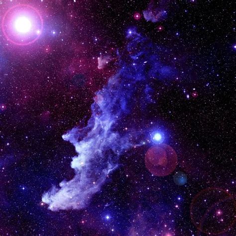 10x10ft Dark Color Space Blue Sky Universe Clouds Stars Glitter Spots