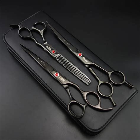 Professional Pet Grooming Scissors 7 Straight65 Thinning7 Curved