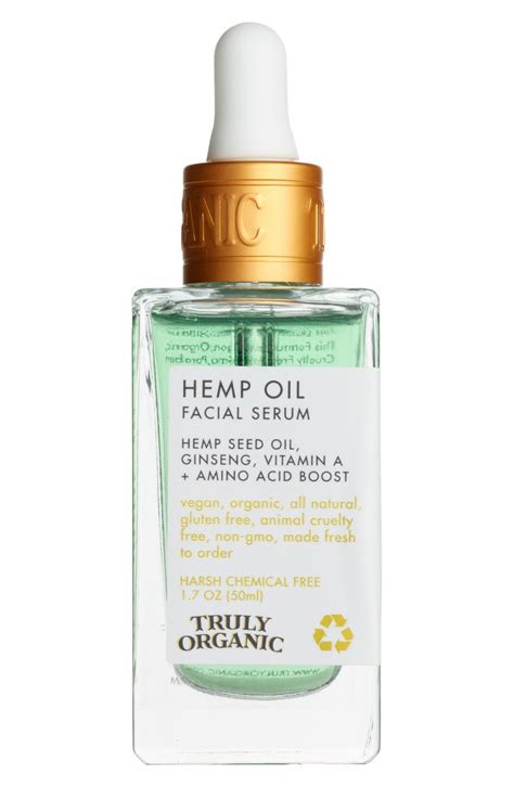 Buy hair oil products without mineral oil. Truly Organic Hemp Oil Facial Serum | Nordstrom