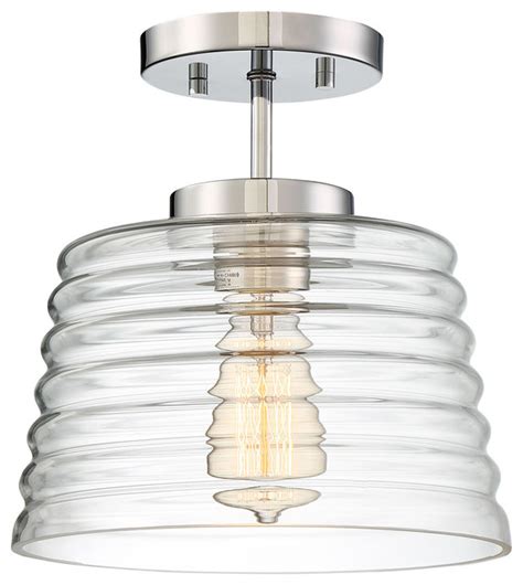 Schoolhouse opal glass flush mount light duke home. Schoolhouse 1-Light Semi-Flush Mount, Chrome ...