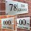 MODERN HOUSE SIGN PLAQUE DOOR NUMBER STREET FROSTED GLASS EFFECT 