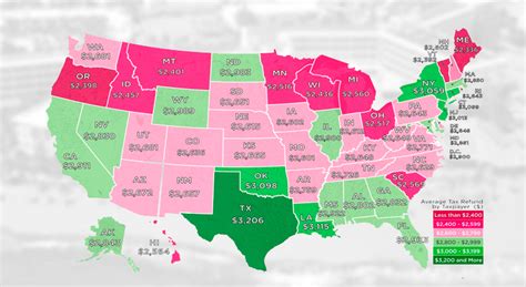 This Map Shows The Average Tax Refund In Every State International