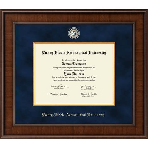 Embry Riddle Aeronautical University Diploma Frame Presidential