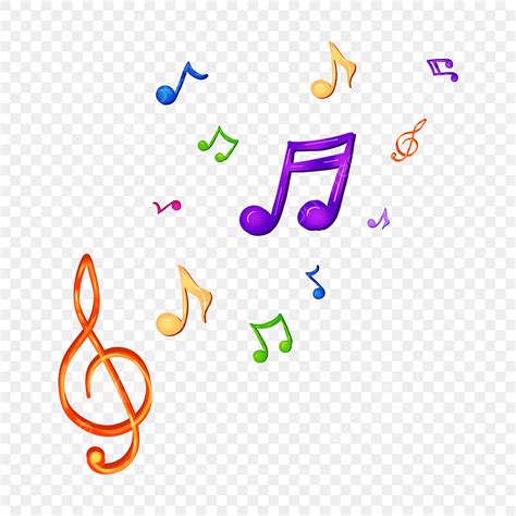 Colorful Music Notes Png Clipart