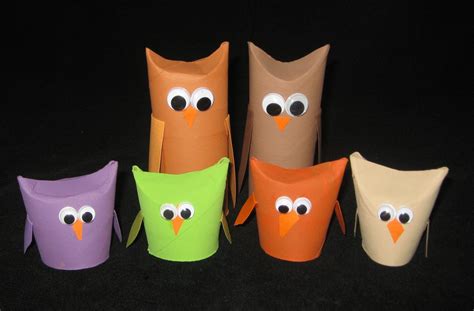 Toilet Paper Roll Owls Crafts For Kids Paper Roll Crafts Toilet