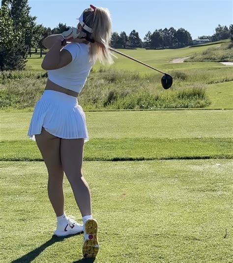 Printable Ncaa Bracket Paige Spiranac Models Revealing Mini Skirt During Golf Session