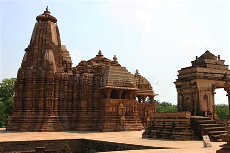Khajuraho Temples And Their Erotic Sculptures India Stock Photo