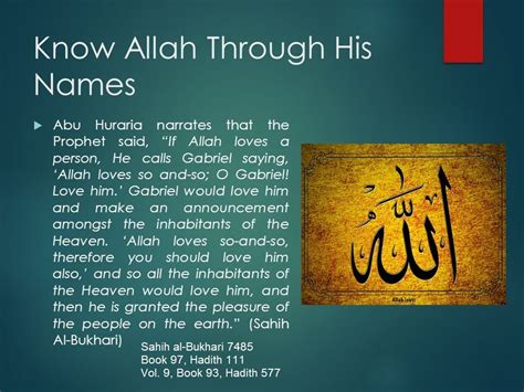 Know Your Lord Allah Through His Names And Atributes Allah Get